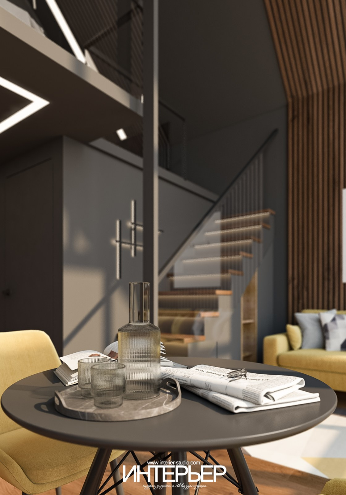 Дизайн-проект интерьера гостевого дома Барн-Хаус. г. Кисловодск, ул. Прудная. Дизайн интерьера, 3D визуализация и 3D моделирование. Создание проектов и чертежей. КМВ: Кисловодск, Пятигорск, Ессентуки и удаленно