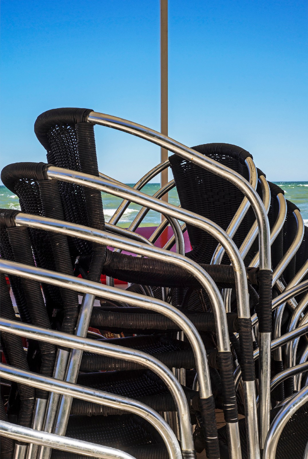 Blue border. Artist Denis Tikhomirov