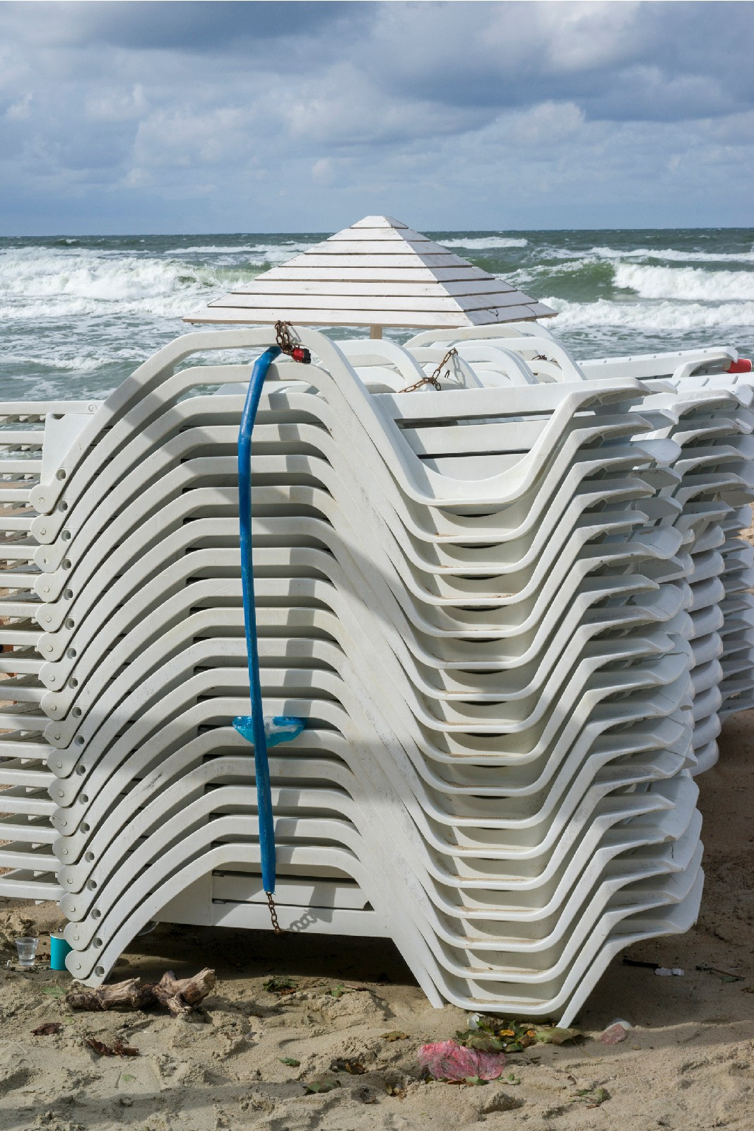 Blue border. Artist Denis Tikhomirov