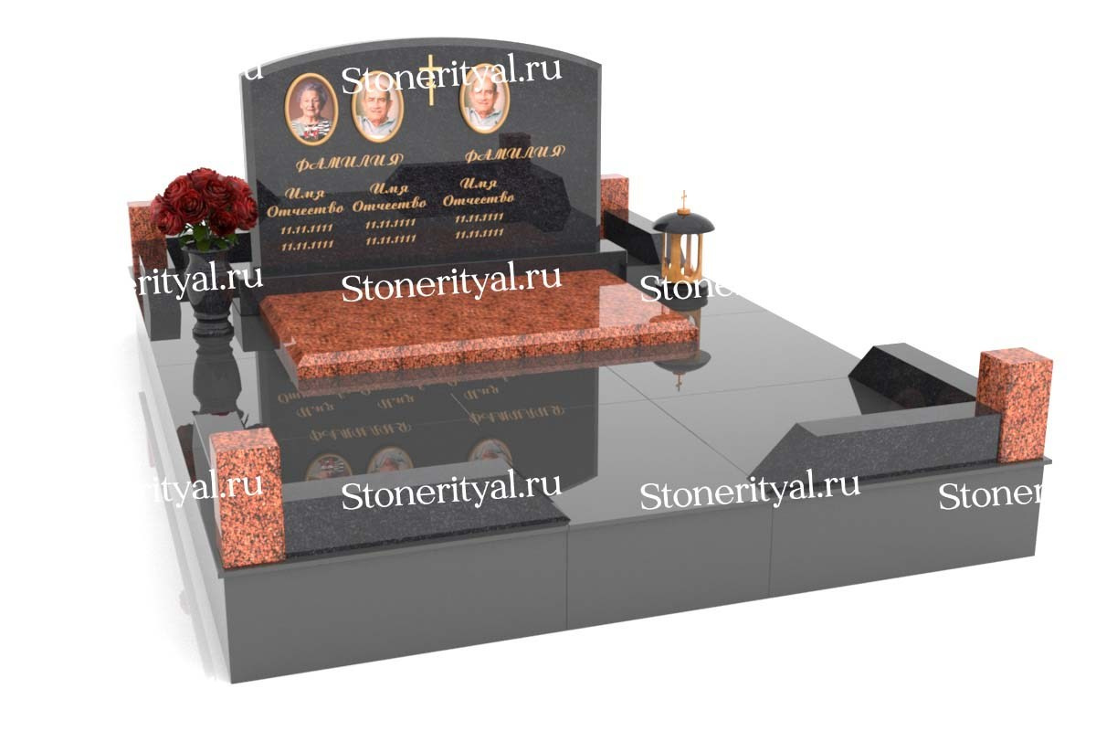 Семейные памятники. Изготовление и установка памятников в Москве и МО