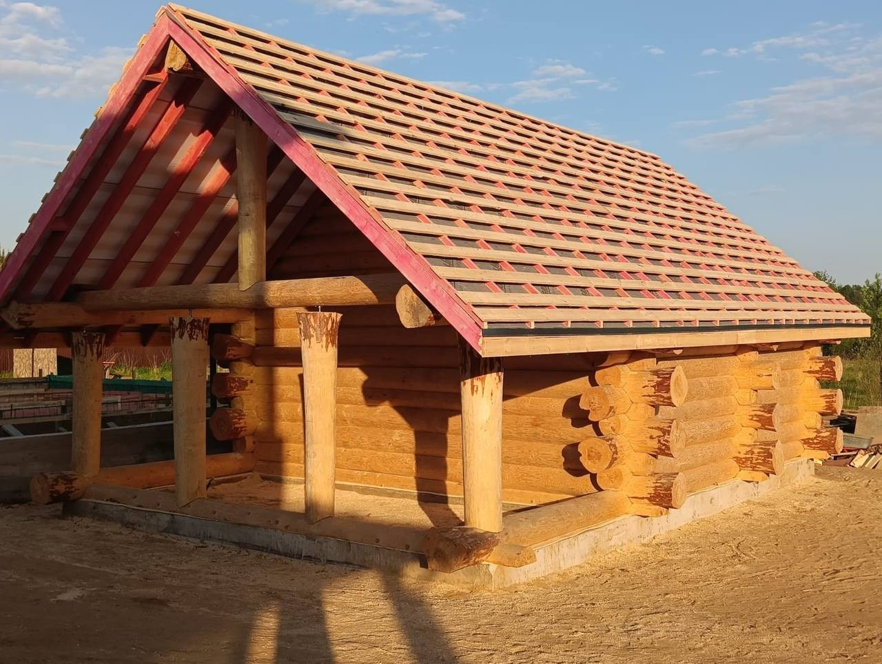 Срубы домов и бань в посёлке Золотково Владимирской области