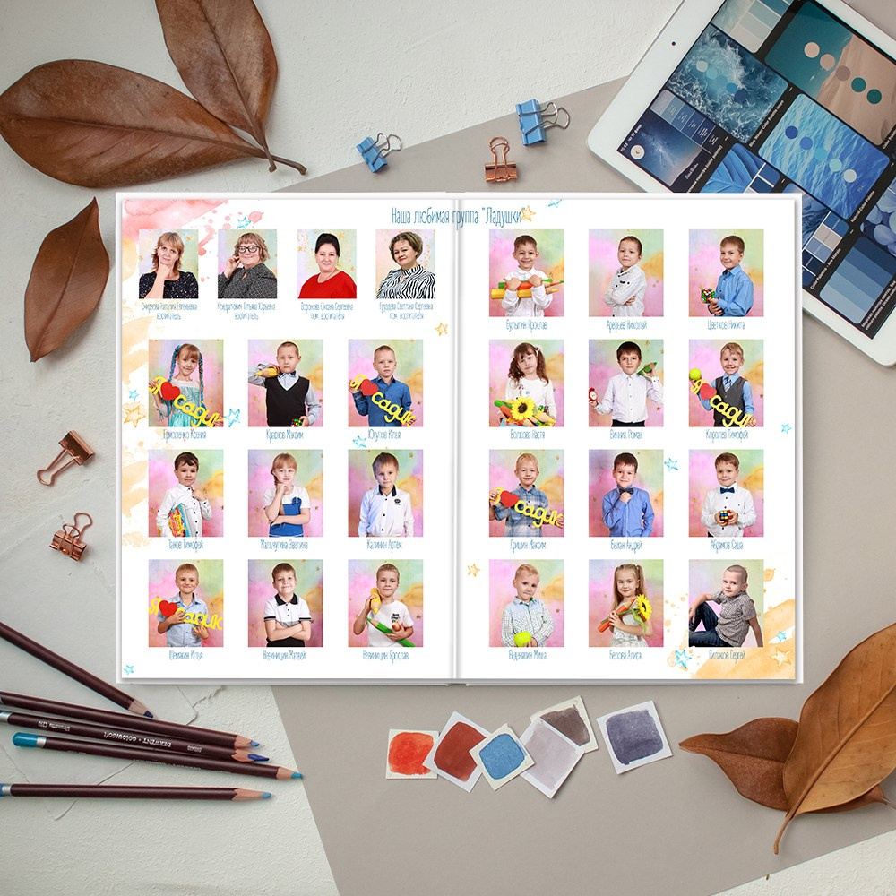 Выпускные альбомы в детский сад 2 разворота лайт+ заказать Иваново Ярославле Костроме Владимире. Выпускные альбомы в Иваново в детский сад и школу. Александр и Светлана Янкины