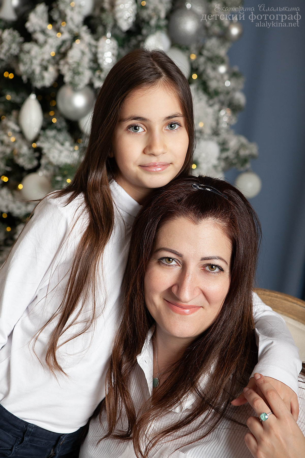 Новогодняя фотосессия мамы с дочкой. Детский и семейный фотограф в Москве СВАО Екатерина Алалыкина