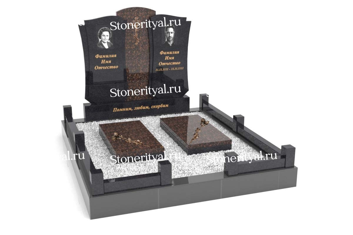 Семейные памятники. Изготовление и установка памятников в Москве и МО