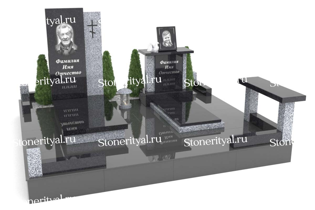 Семейные памятники. Изготовление и установка памятников в Москве и МО