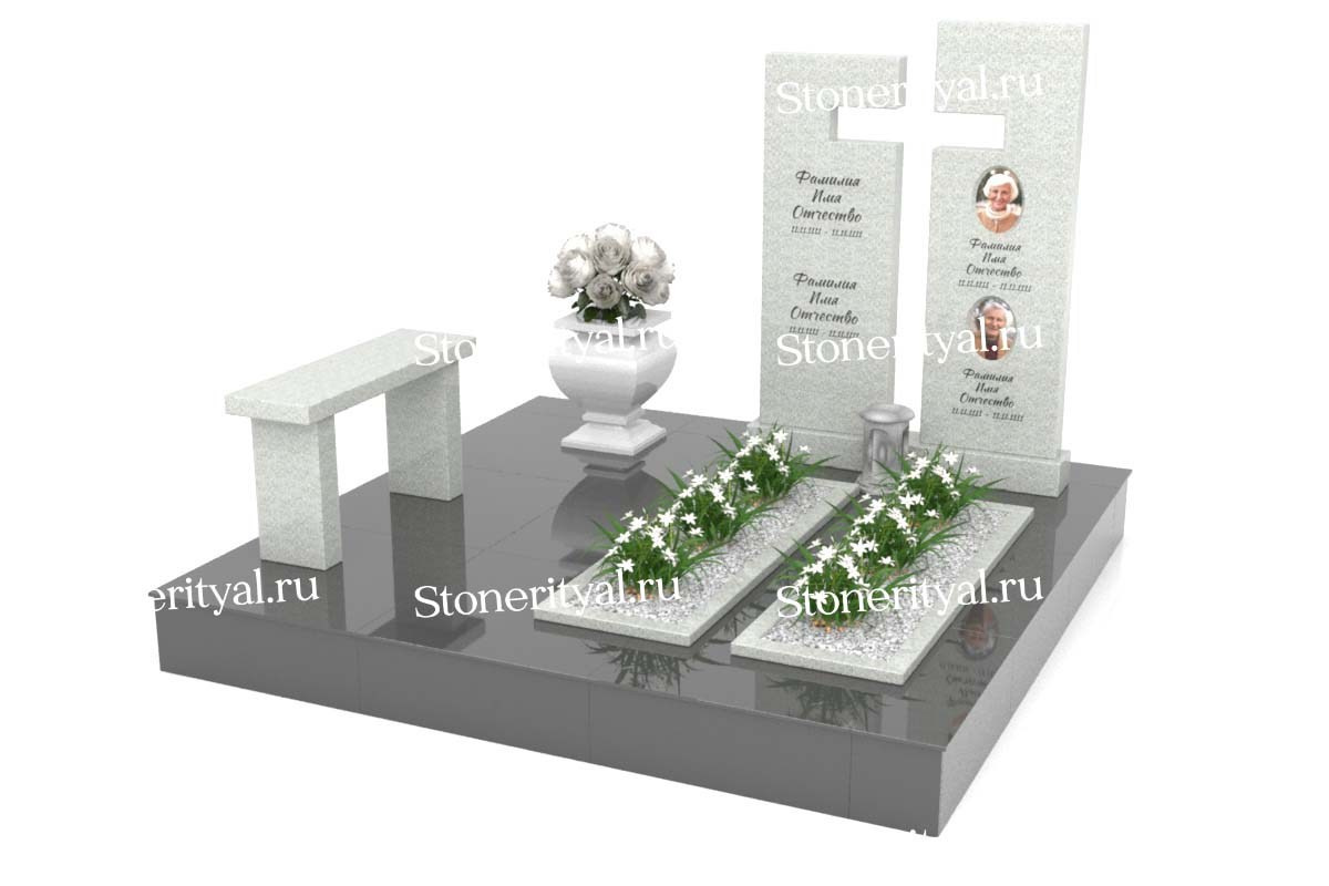 Семейные памятники. Изготовление и установка памятников в Москве и МО