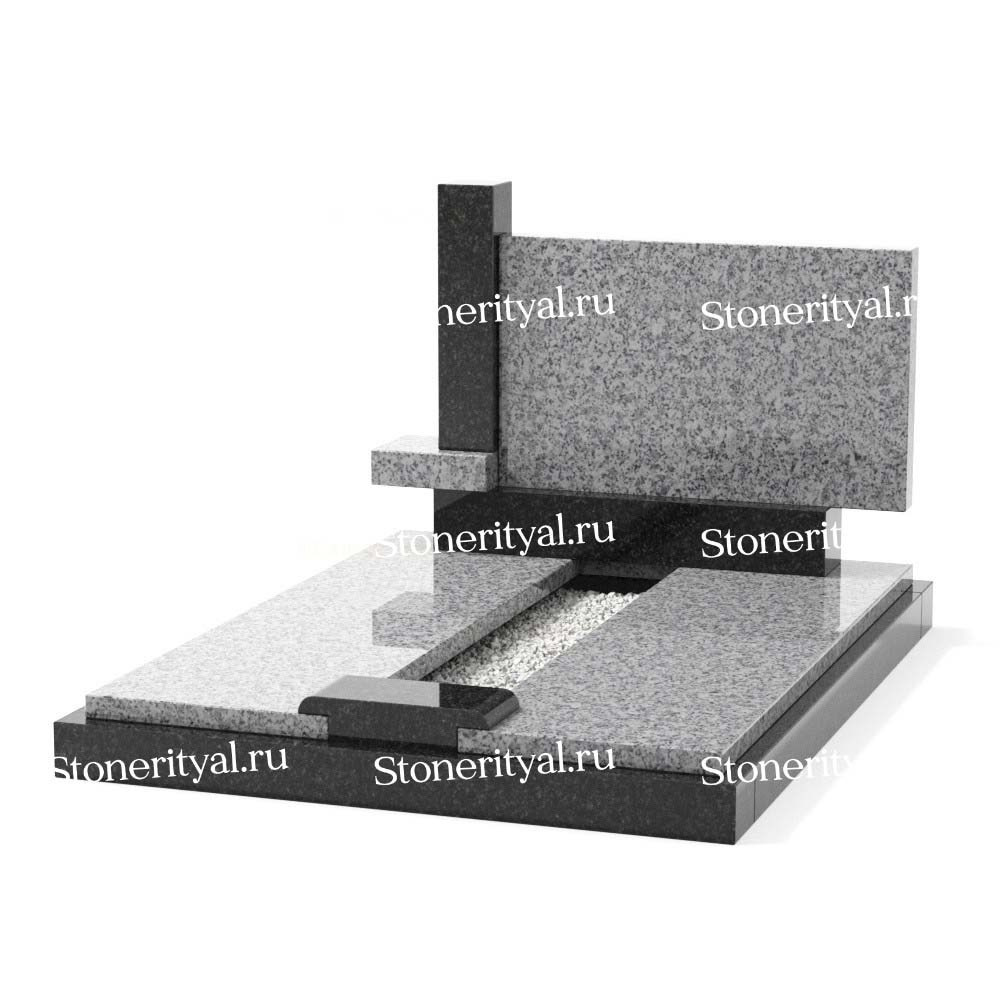 Комбинированные памятники на двоих. Изготовление и установка памятников в Москве и МО