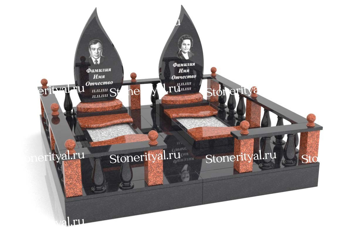 Семейные памятники. Изготовление и установка памятников в Москве и МО