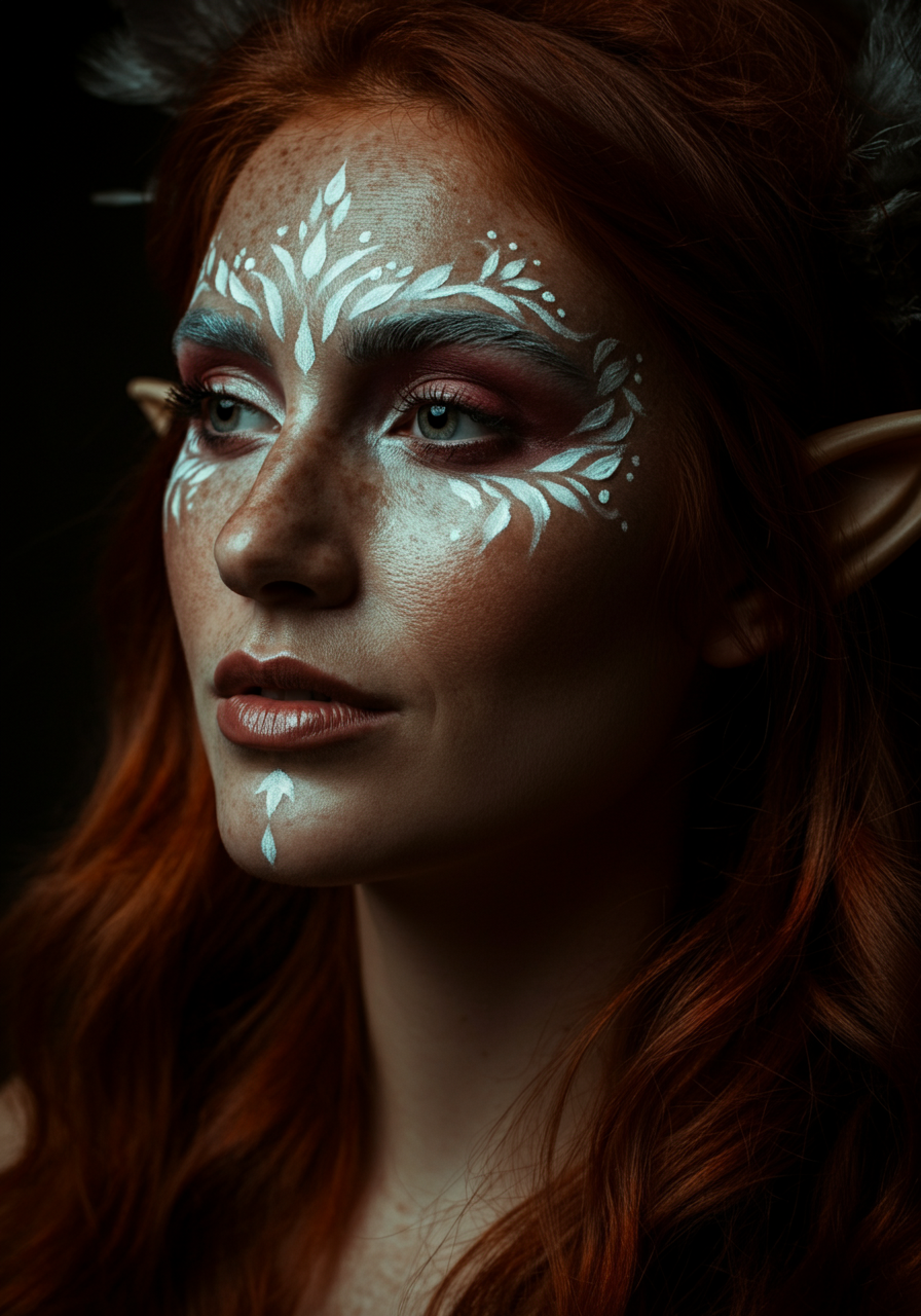 Косплей тёмной эльфийки - ориджинал образ для портретной съёмки, референс для студийной фотосессии