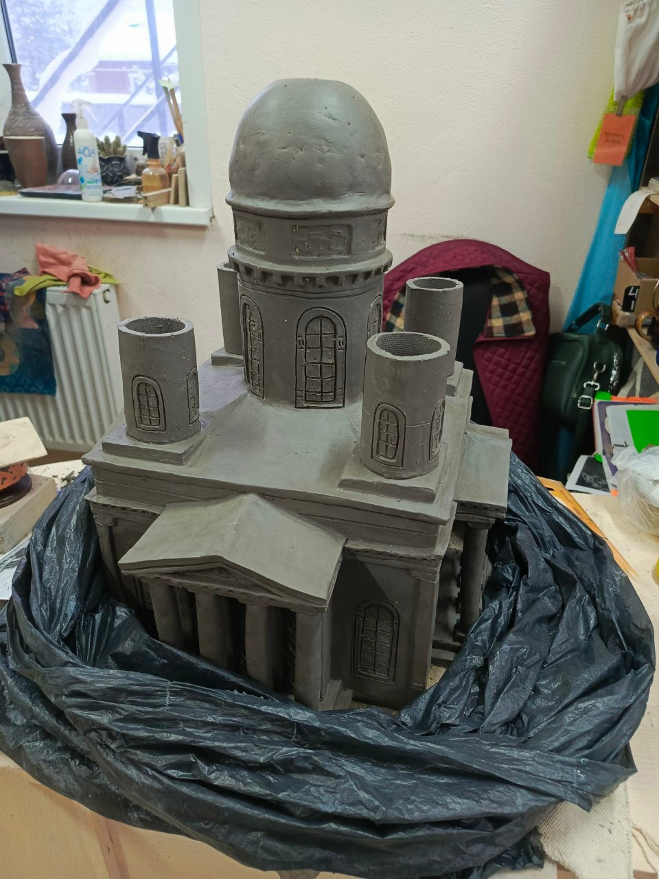 Лепим Троицкий собор. Этапы работы. Макет. Город. Легенды Старого Города.