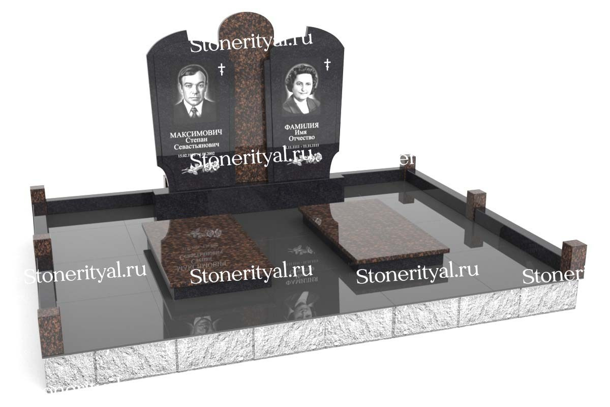 Семейные памятники. Изготовление и установка памятников в Москве и МО