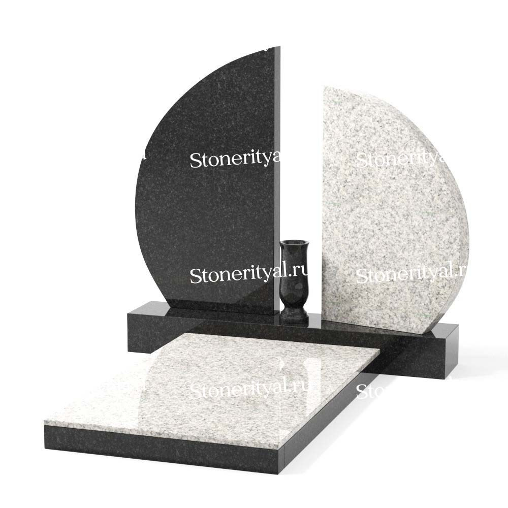 Комбинированные памятники на двоих. Изготовление и установка памятников в Москве и МО