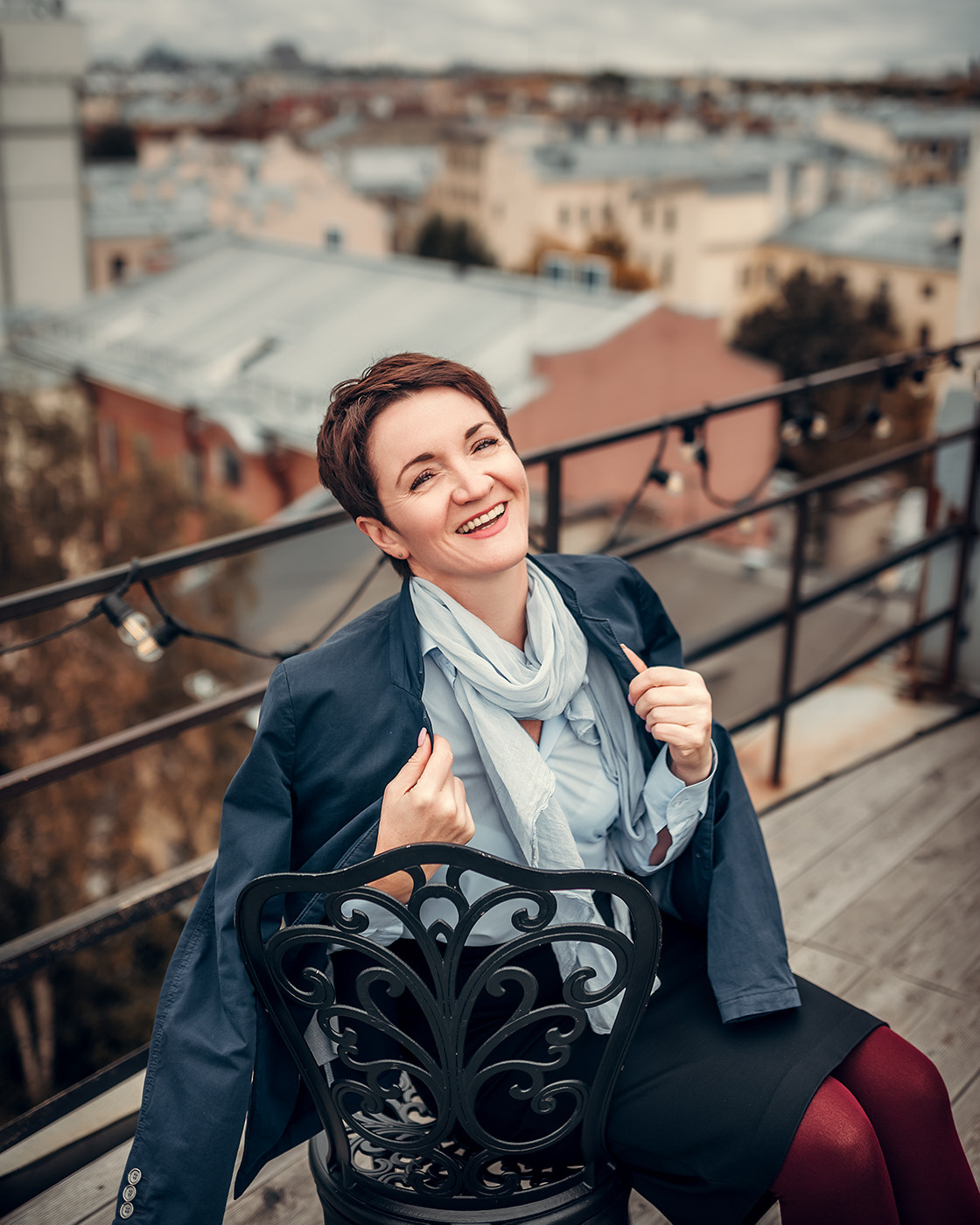 Наталья, крыша + Михайловский сад. Фотограф в Санкт- Петербурге Мария Золотарь