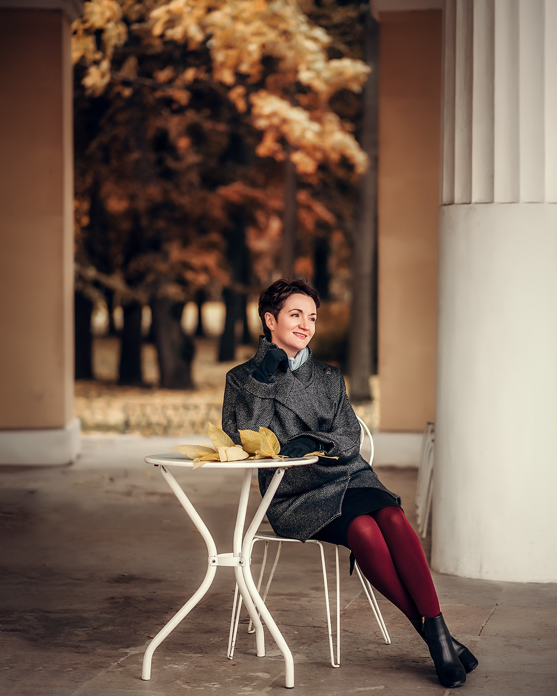 Наталья, крыша + Михайловский сад. Фотограф в Санкт- Петербурге Мария Золотарь