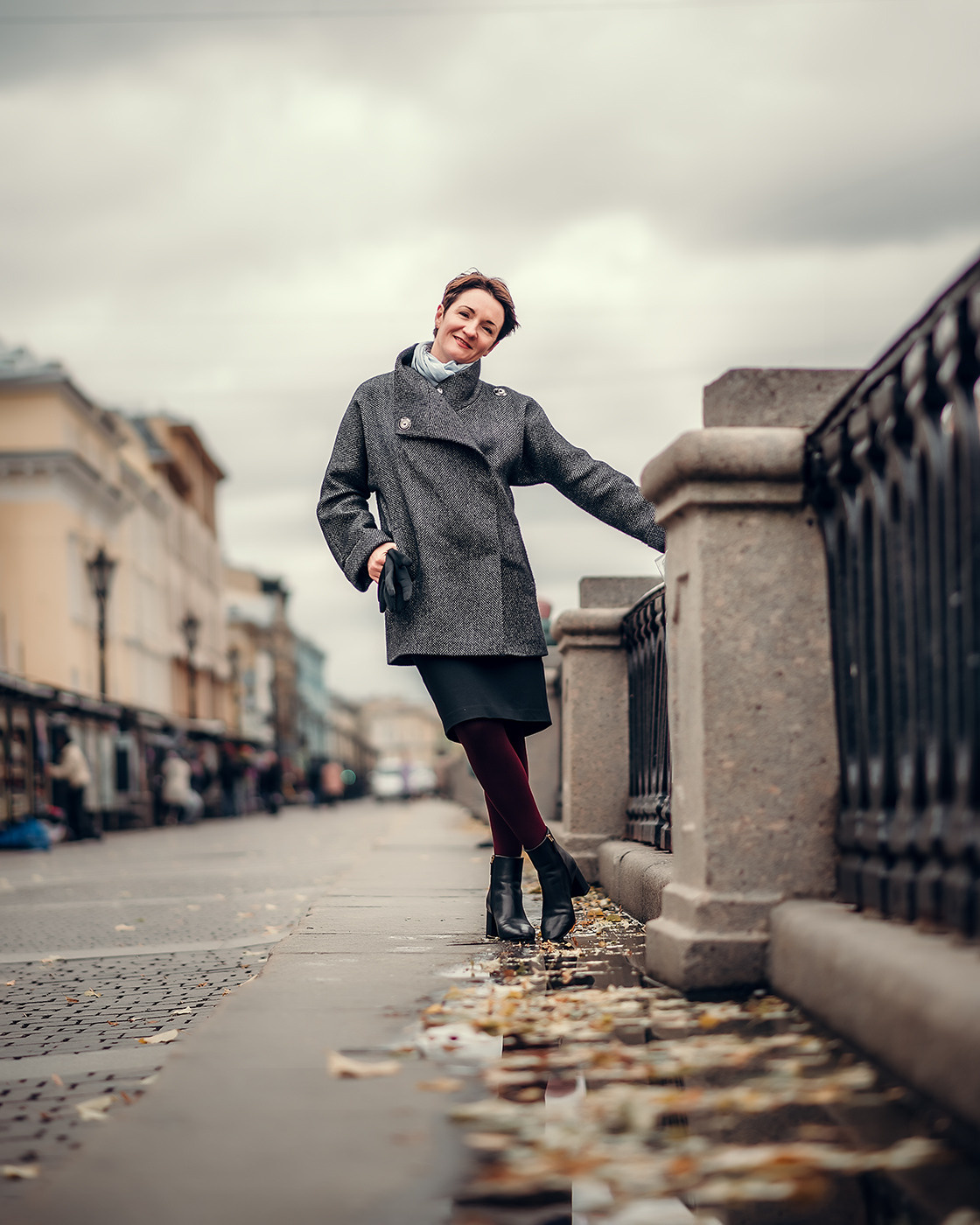 Наталья, крыша + Михайловский сад. Фотограф в Санкт- Петербурге Мария Золотарь