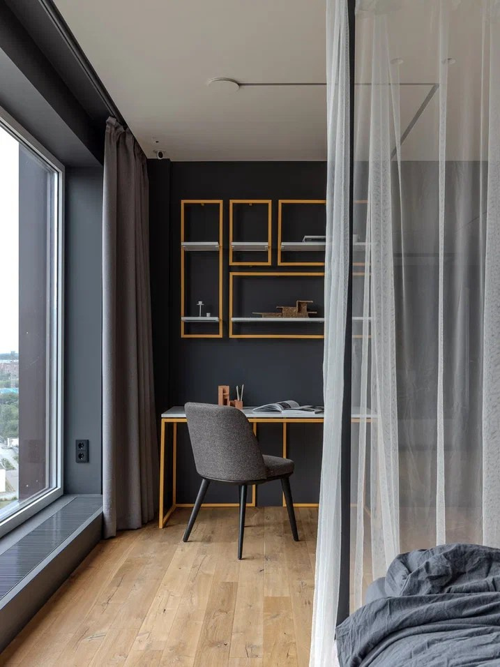 Квартира для молодого IT-специалиста площадью 250 м² на 21 этаже. Студия дизайна интерьера «Строчка» | Москва, Санкт-Петербург, Самара, Казань, Тольятти, Ульяновск и другие города России