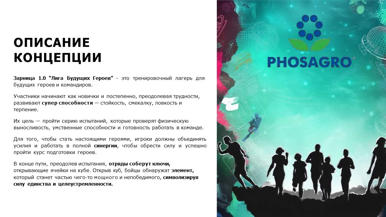 Разработка концепции и реализация проекта «Зарница 1.0» в рамках работы с агентством Andersen event. Главная