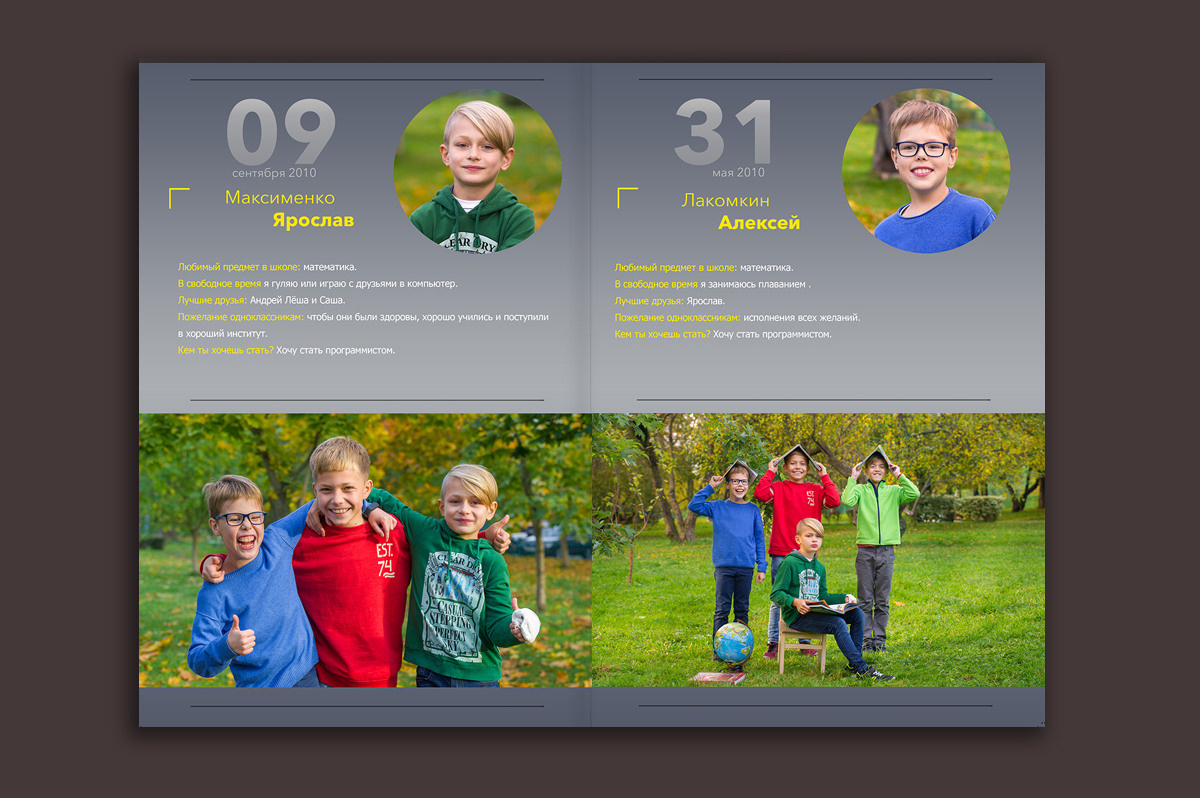 Выпускные альбомы для 1, 4, 9, 11 класса с  оживающей фотографией. Выпускные альбомы. Частные съемки