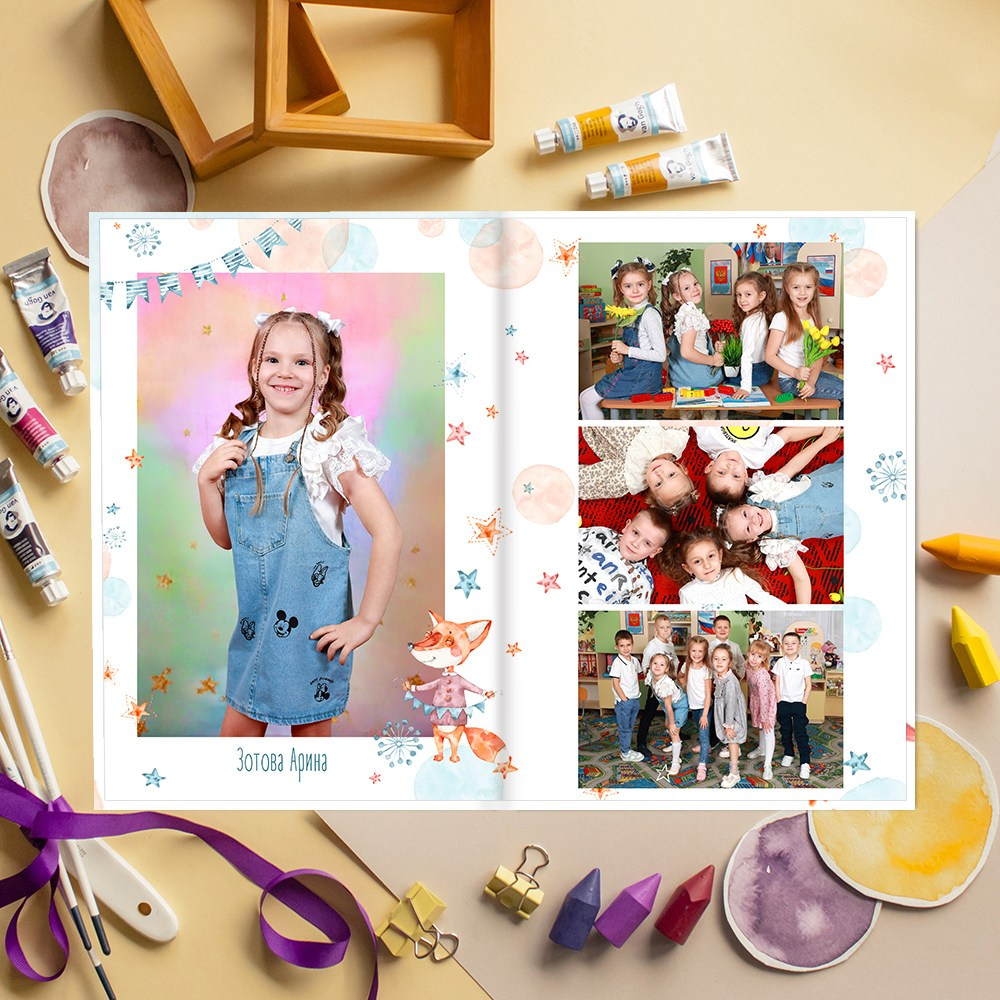 Выпускные альбомы в детский сад 2 разворота лайт+ заказать Иваново Ярославле Костроме Владимире. Выпускные альбомы в Иваново в детский сад и школу. Александр и Светлана Янкины