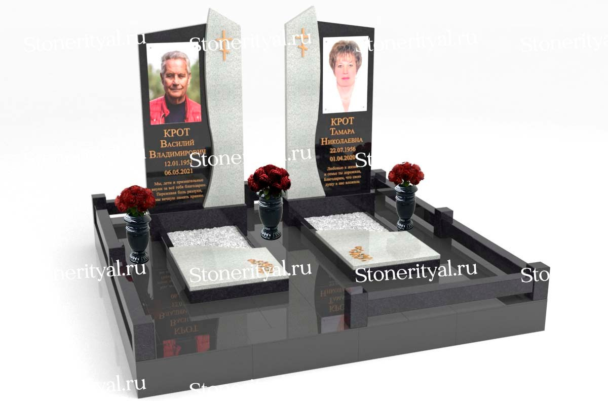 Семейные памятники. Изготовление и установка памятников в Москве и МО