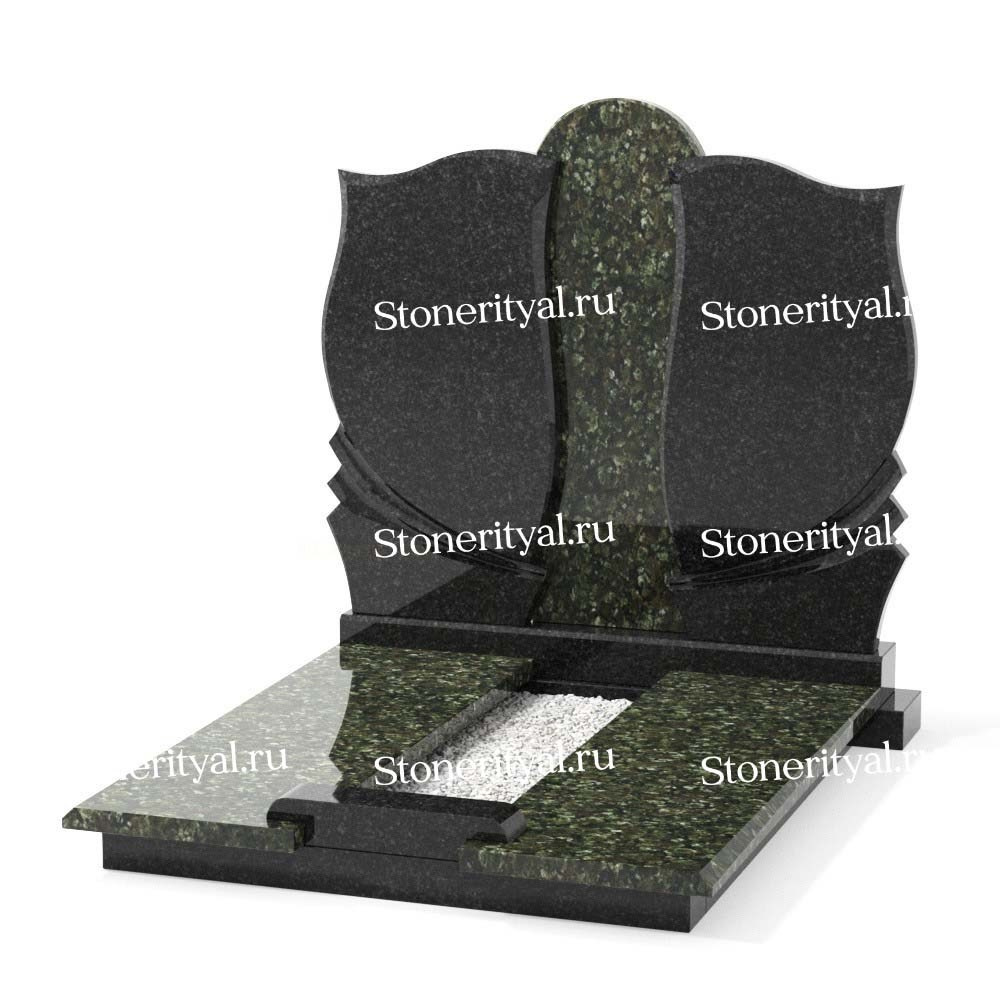 Комбинированные памятники на двоих. Изготовление и установка памятников в Москве и МО