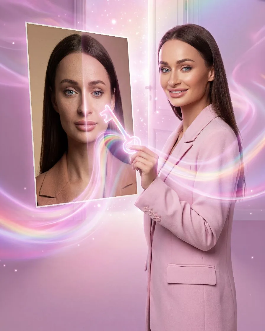 AI контент для оформления сайта и группы в ВК. Лиза Свет — фотограф и ai-creator