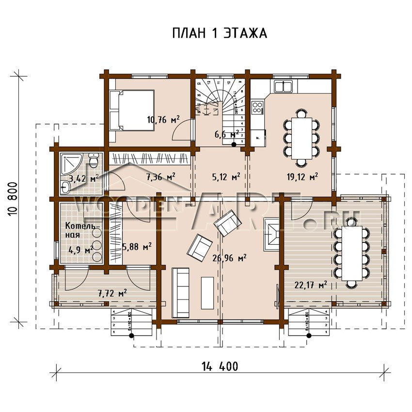 «Софрино» 183 кв. м. Проекты деревянных домов