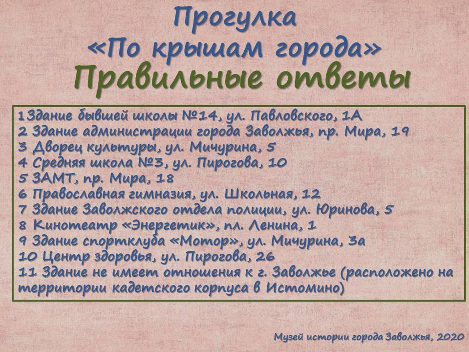 По крышам города. Дворец Культуры г. Заволжья