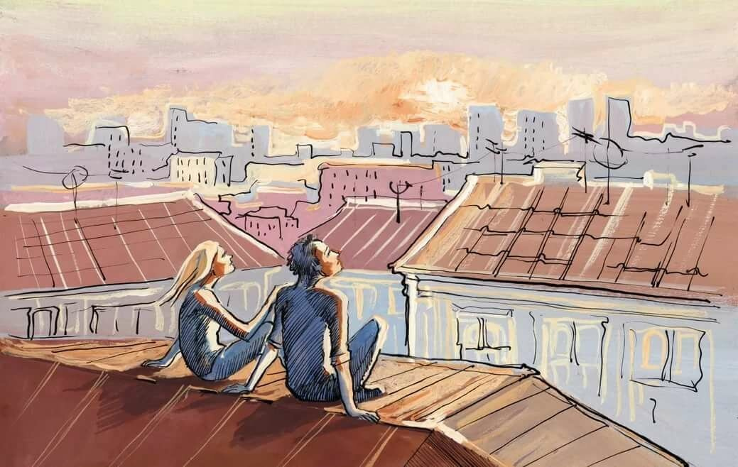 По крышам города. Дворец Культуры г. Заволжья