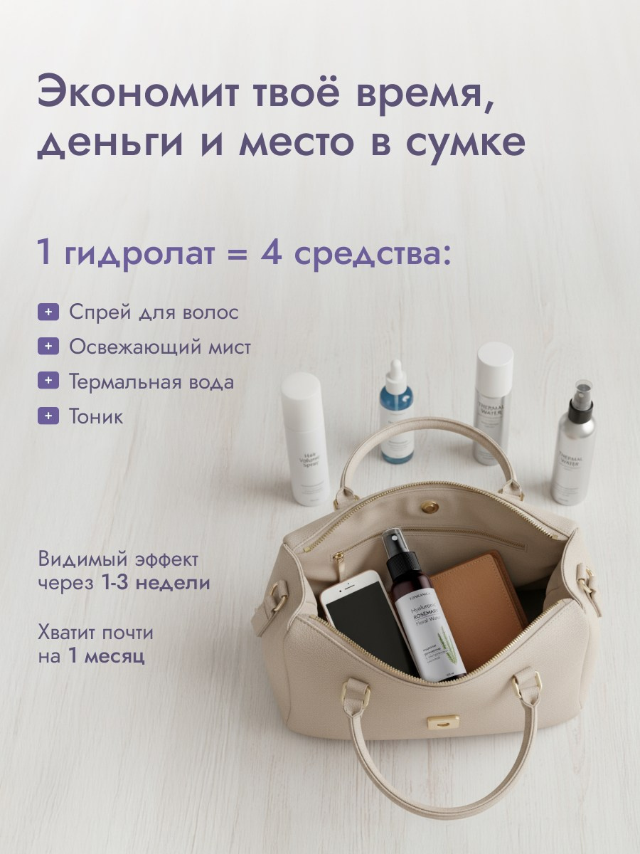 Карточка • Гидролат розмарина. Дизайн для маркетплейсов • Наталья Верютина