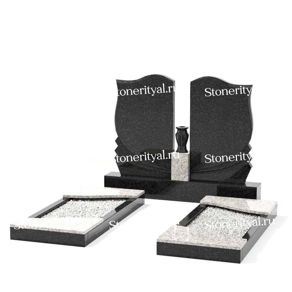 Комбинированные памятники на двоих. Изготовление и установка памятников в Москве и МО