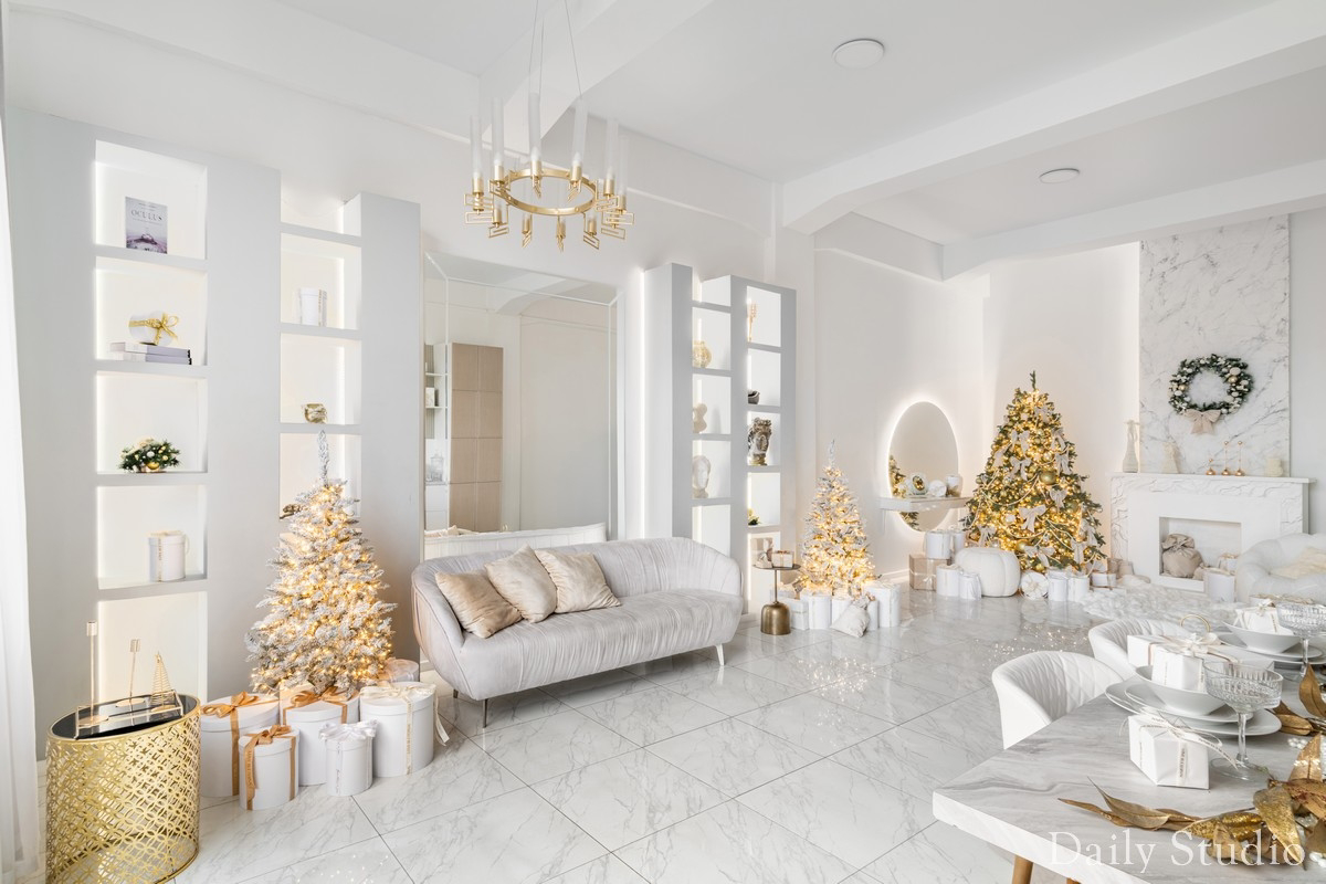 Новогодние студии, Новогодние залы для фотосессии в Санкт-Петербурге. Новогодние семейные фотосессии в СПб. Женский фотограф Санкт-Петербург Александра Колий