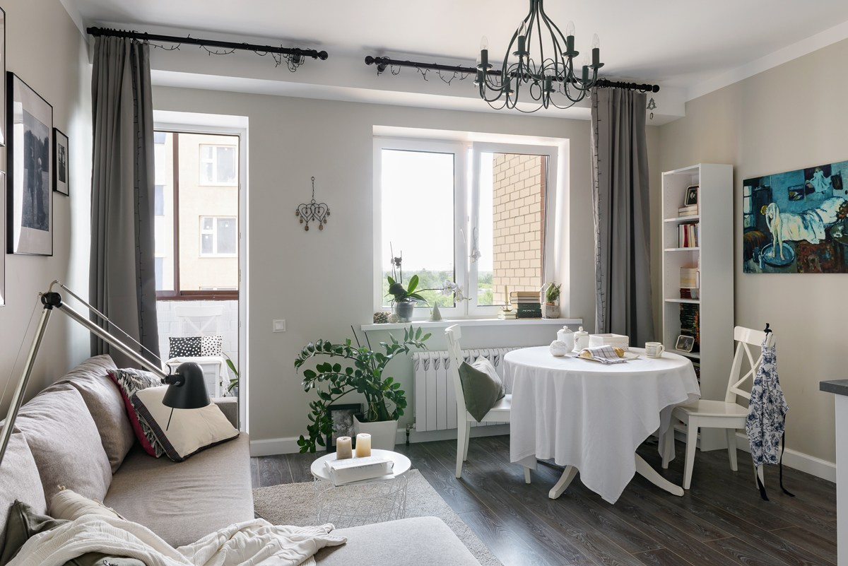 Дизайн интерьера студии в Красногорске 25 метров. Ольга Саакян Ι Дизайн интерьера в Москве: планировка, подбор отделочных материалов, чертежи для строителей и надзор за ремонтом квартиры