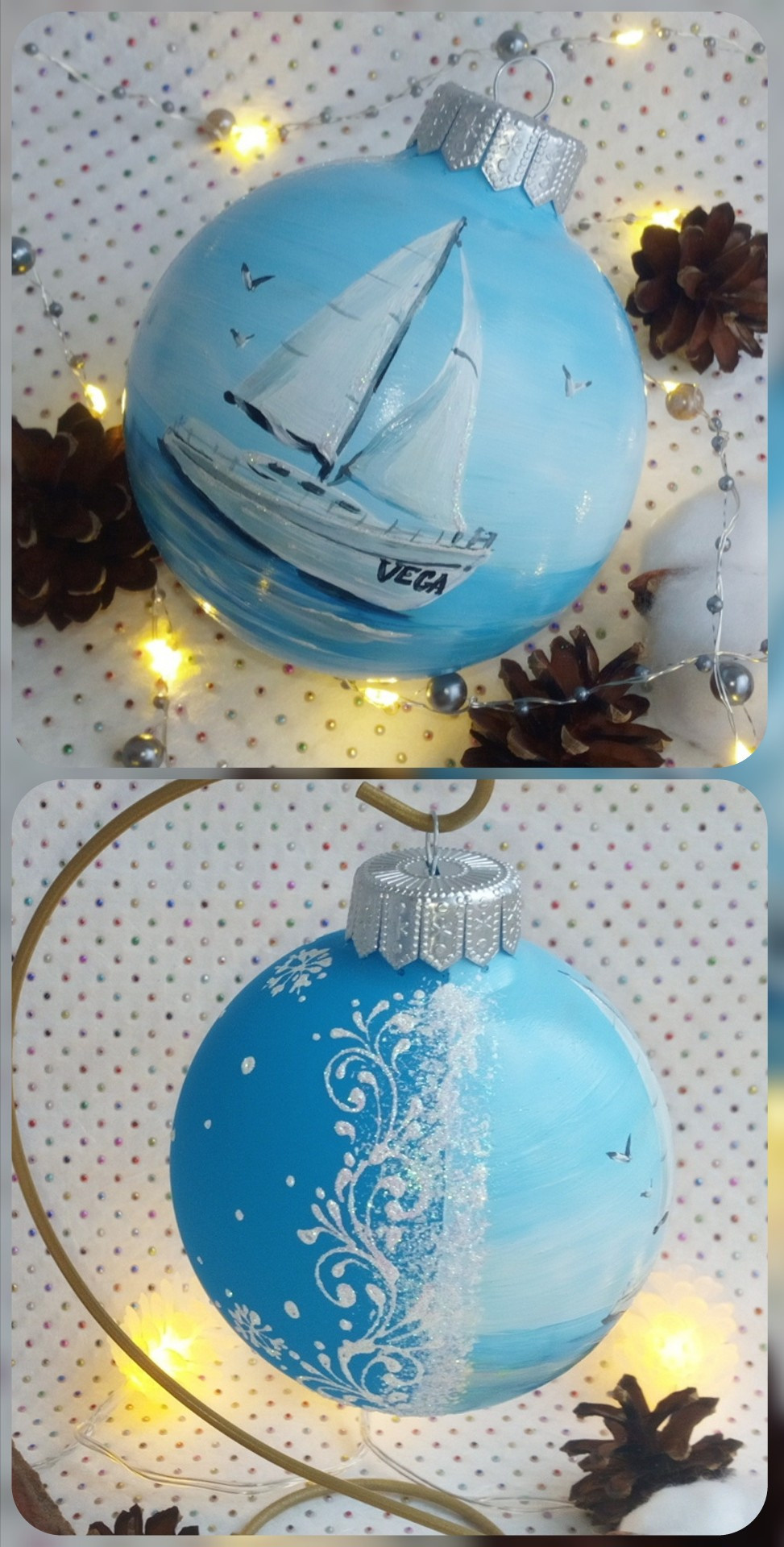 Елочный шар с росписью-Ваш лучший подарок на Новый Год. Арт-вечеринки и мастер-классы в Москве для взрослых и детей