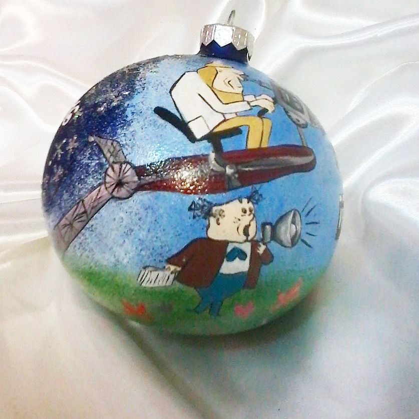 Елочный шар с росписью-Ваш лучший подарок на Новый Год. Арт-вечеринки и мастер-классы в Москве для взрослых и детей