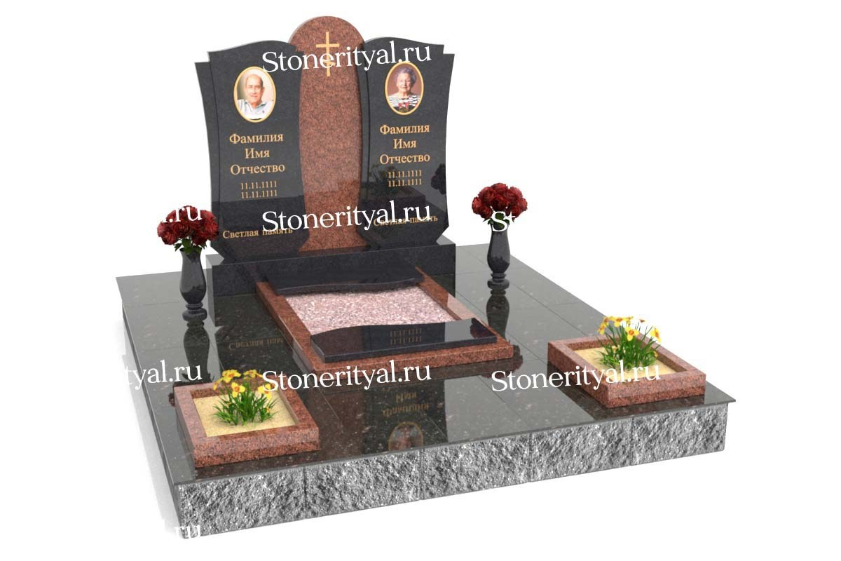 Семейные памятники. Изготовление и установка памятников в Москве и МО