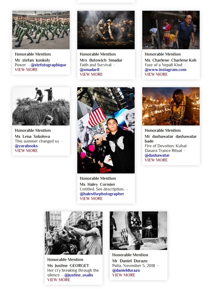 Пять почетных упоминаний жюри на конкурсе Pispa-2025. Фотографии Лены Соколовой