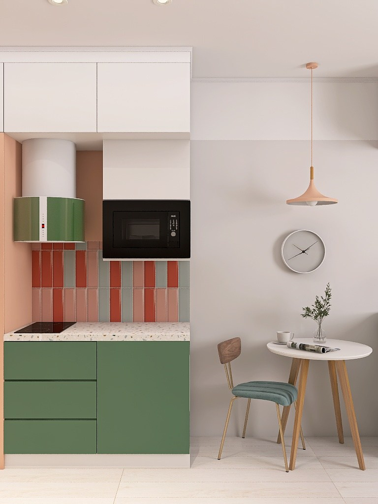 Квартира студия для молодой девушки. Дизайнер интерьера Вишнякова Ульяна