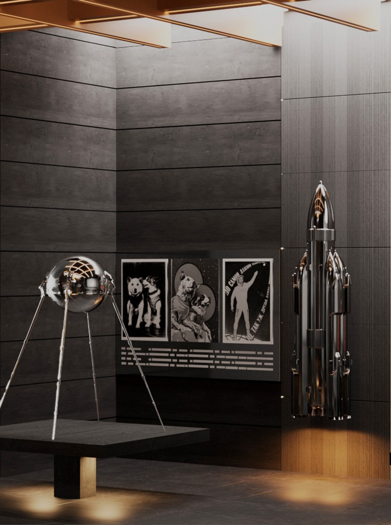 Выставочный комплекс, посвященный космонавтике. Студенческий проект, 2024 г. Главная