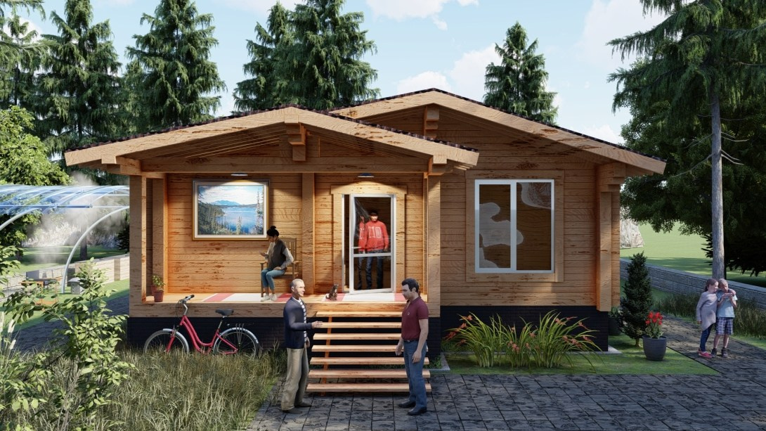 Студия + 3 спальни 112 м². Уральский завод Профилированного бруса в Челябинске