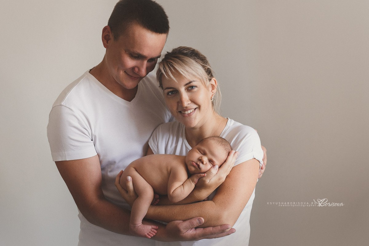 Фото с Родителями (ньюборн). Фотограф новорожденных в Магнитогорске Ксюша Борисова