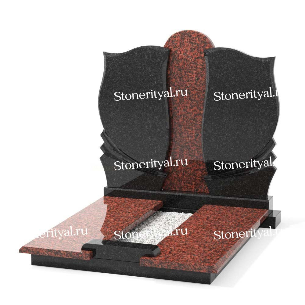 Комбинированные памятники на двоих. Изготовление и установка памятников в Москве и МО