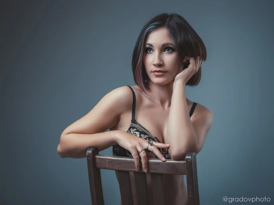 Фотосессия в белье девушки