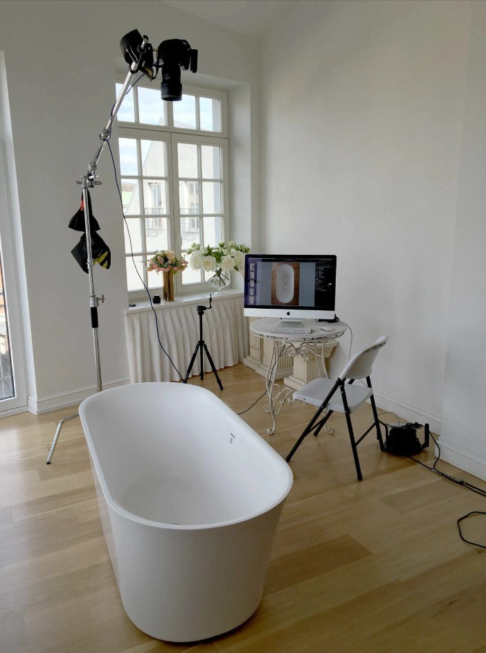 Постановка и съемка ванны в интерьере