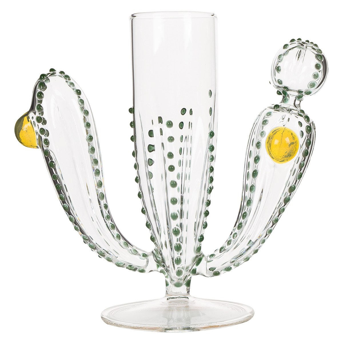 Бокал в виде кактуса на белом фоне