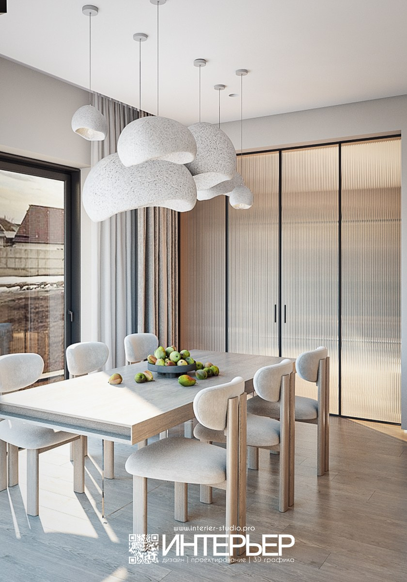 Гостиная, Кухня в доме ст. Суворовская. Дизайн интерьера, 3D визуализация и 3D моделирование. Создание проектов и чертежей. КМВ: Кисловодск, Пятигорск, Ессентуки и удаленно