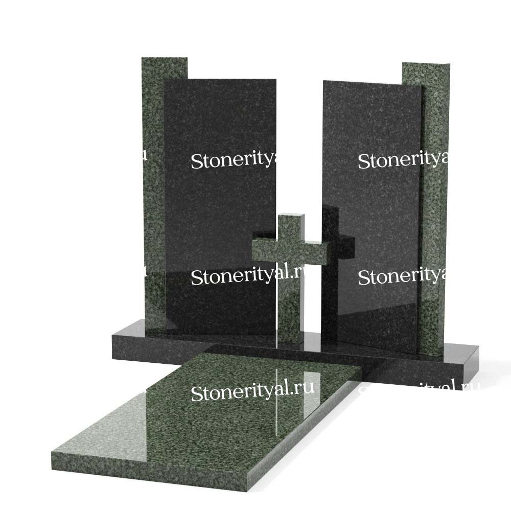 Комбинированные памятники на двоих. Изготовление и установка памятников в Москве и МО