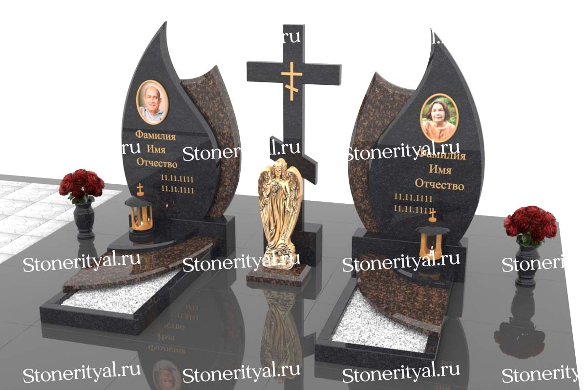 Семейные памятники. Изготовление и установка памятников в Москве и МО