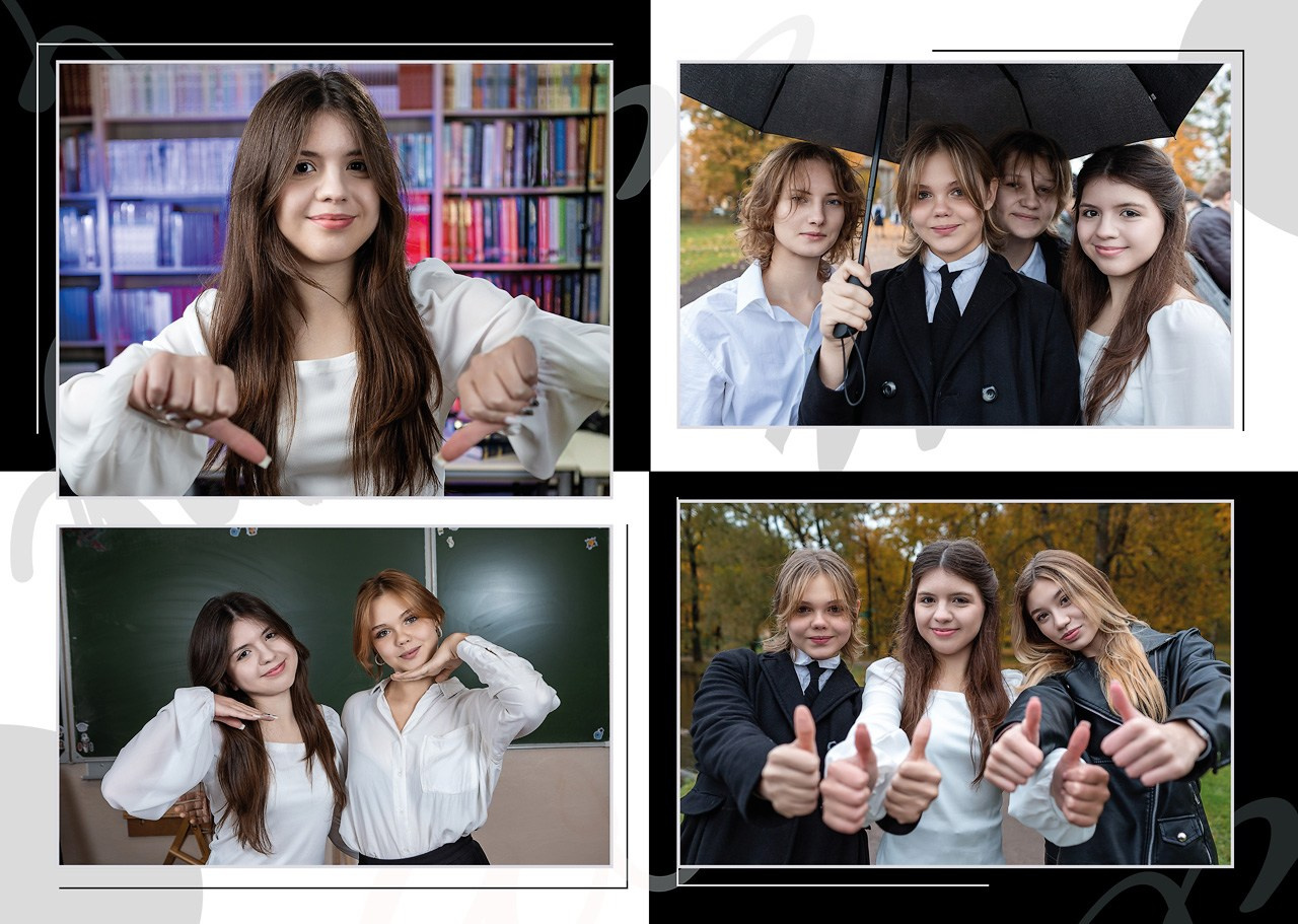 Темный шахматный. Выпускные альбомы. Школьный и детский фотограф в Гатчине