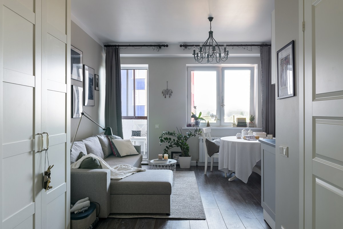 Дизайн интерьера студии в Красногорске 25 метров. Ольга Саакян Ι Дизайн интерьера в Москве: планировка, подбор отделочных материалов, чертежи для строителей и надзор за ремонтом квартиры